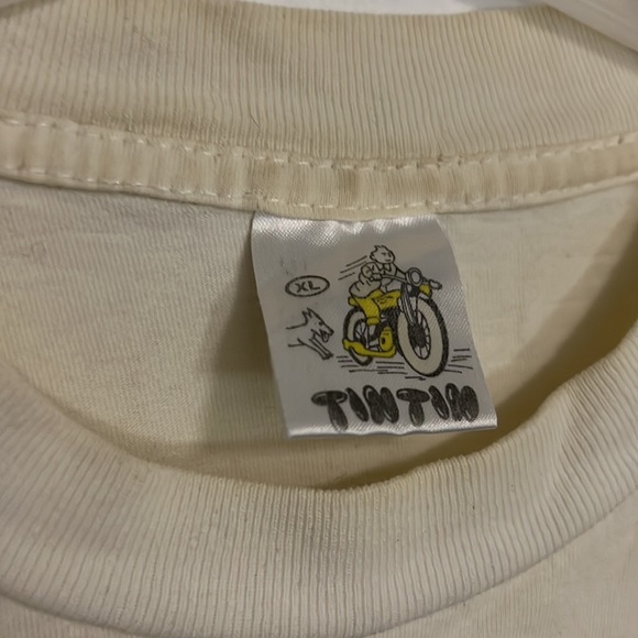 Vintage Tintin 90s Shirt Adult Extra Large White Comic Cartoon - Picture 2 of 4